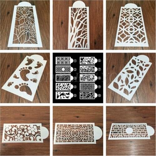 10-Pack Cake Decorating Stencil Molds, Wedding Cake Mesh Stencils Cake Templates Drop Shipping