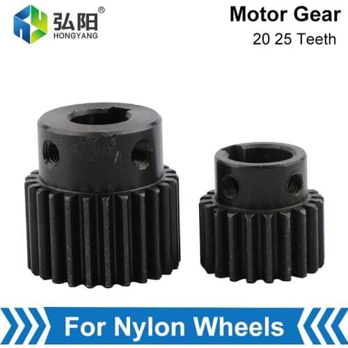 20 25 Tooth Motor Wheels For Nylon Wheels, 12 12.7 14 Mm Pulley Rack And Pinion Synchronous Wheels , Cnc Router Engraving