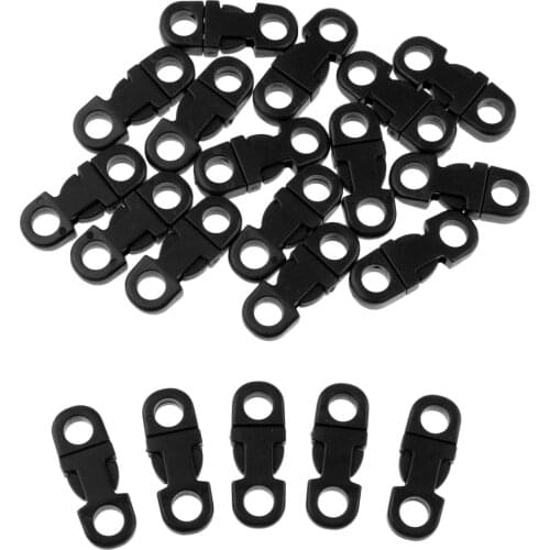 20pcs Paracord Bracelet Braiding Cord Side Release Lock Buckle for Backpack