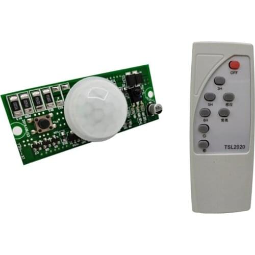 3.2V 3.7V Remote Control PIR Human Body Sensor Night Light Circuit Board Module Solar Integrated Street Lamp Driver Controller