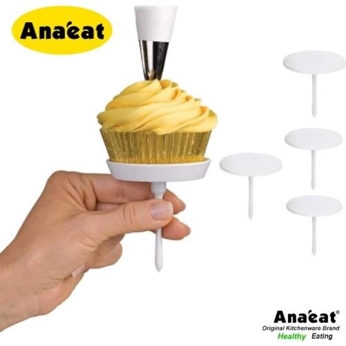 ANAEAT 4pcs/set Cake Flower Nails Plastic Piping Nail Baking Piping Stands Tools Removable Ice Cream Cake DIY Decorating Tools