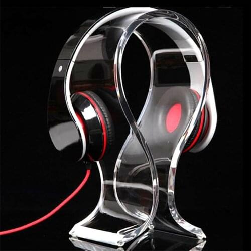 Acrylic Headphone Headset Earphone Stand Holder Hanger Headphone Stand Holder Display for Earbuds Bracket