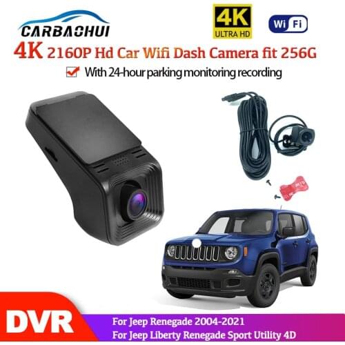 4K HD 2160P Car Dash Cam Video Recorder Original DVR For Jeep Renegade 2004-2021 For Jeep Liberty Renegade Sport Utility 4D