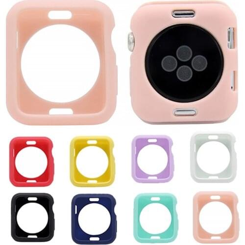 Watch Cover Case for Apple Watch 5/4/3/2/1 40mm 44mm Scratch pinkycolor colorful soft cases For iWatch Series 3 2 42mm 38mm