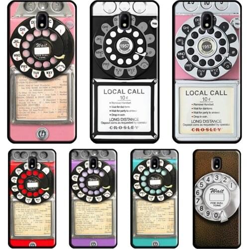 Retro Blue Payphone Vintage For Samsung Galaxy J7 2017 A3 A5 J1 J3 J5 2016 A6 A8 J6 J4 Plus A7 A9 J8 2018 Phone Case