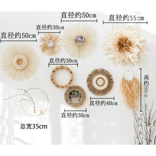 Porch Decor Straw Wooden Contracted Nordic National Wind Restoring Ancient Ways Living Room Between Example Wall Hanging Sofa