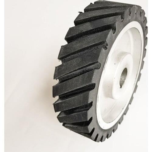 200*50mmx28mm Diagonal Rubber Contact wheel Belt Grinder Wheel Abrasive Belt Set