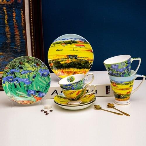 European wheat harvest afternoon tea cup coffee cup plate exquisite small luxury afternoon tea set