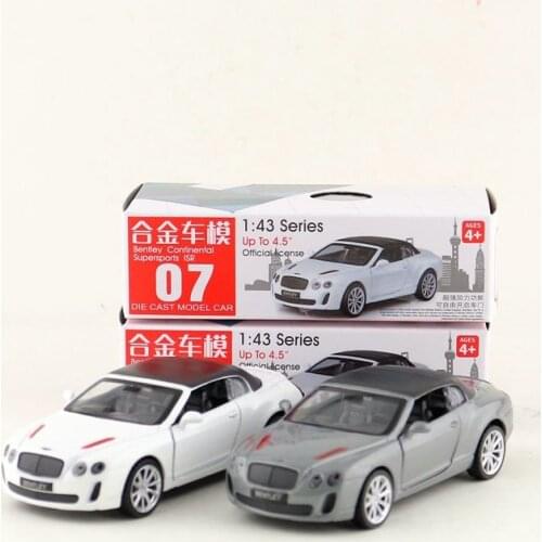 1:43 Scale/Diecast Toy Model/Bentley Continental Supersports ISR/Racing Car/Educational Collection/Pull Back/Gift For Children