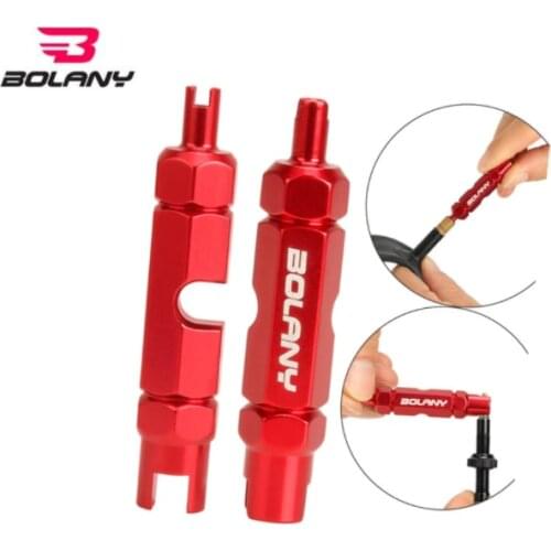 BOLANY 1Pcs Bike Wrench Value Multifunctional Tool Double-head FV Nozzles Inner Tube Core Removal Bicycle tools
