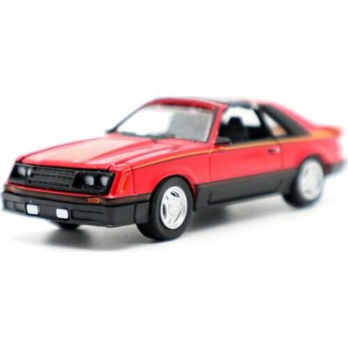 Diecast 1:64 Scale Simulation Model Car 1981 Ford Mustang Collection Souvenir Ornaments Display Vehicle Toys Gift
