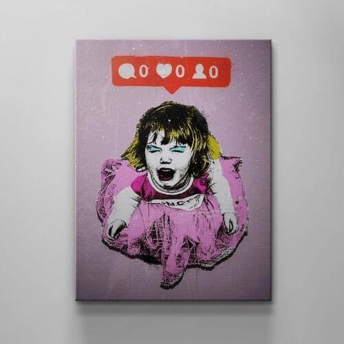 Modular Hd Prints Pink Cute Girl Cartoon Pictures Cool Home Decor Painting Canvas Poster Gift Wall Art For Living Room Framework