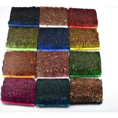 Wholesale10 meters long 5cm width Pheasant feathers wedding decoration feathers supplies Carnival dancer feathers for crafts