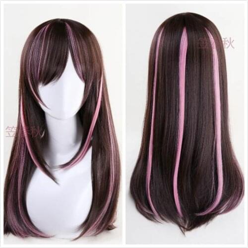 Kizuna AI Cosplay Wig Youtuber Costume Play Wig Halloween Costumes Hair Boku no hero academia High quality A.I.Channel+Wig Cap