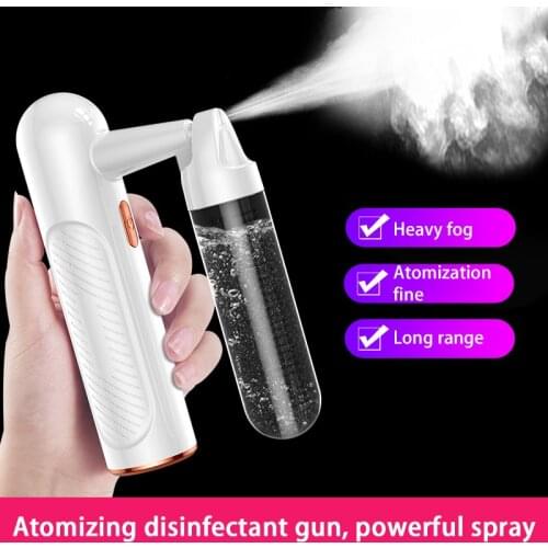 Portable Wireless Handheld Atomization Disinfection Fog Machine Fog Machine USB Charging Nano Disinfection Spray Gun Household
