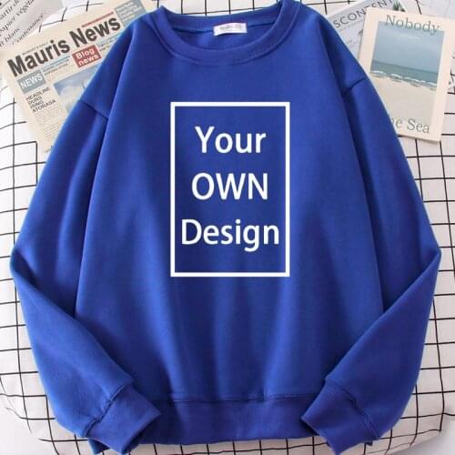 Your Own Design DIY Logo Print Pullover Casual Fleece Male Sweatshirts Hip Hop Loose Funny Hoodie Harajuku Fashion Men Hoodies
