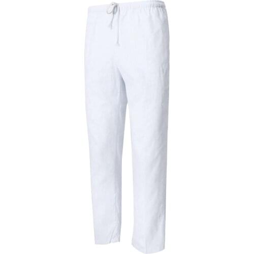 Unisex Work Wear Food Service Pants Chef Uniform Pants Trousers White