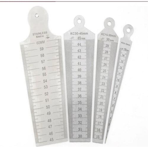 Utoolmart Silver Taper Gauge 1~10mm 1~15mm 15~30mm 30~45mm 45~60mm Stainless Steel Gap Hole Ruler Measuring Inspection Tool 1pcs