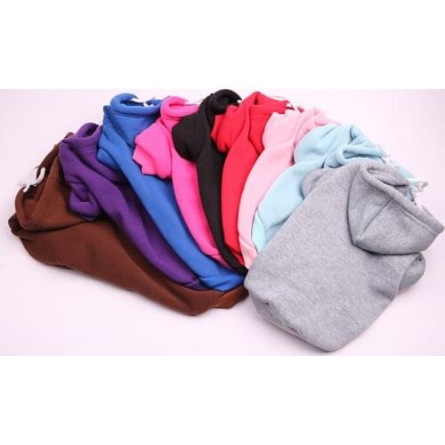 Dog Hoodies Pet Dog Cloths Warm Clothing for Small Dog Apparel 9 Colors Pet Shop Clothes for Chihuahua 10A