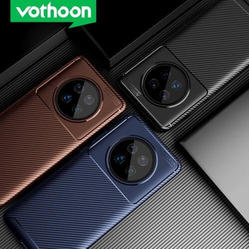 Vothoon Carbon Fiber Silicone Phone Case For Huawei Mate 40 Pro 30 20 Pro 20X Soft Shockprkproof Back Cover Case