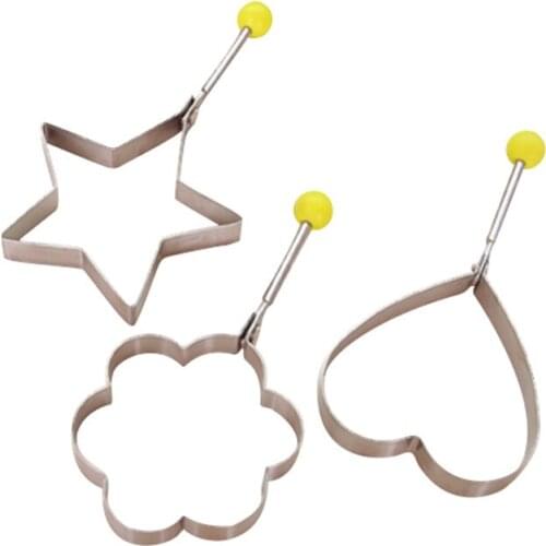Stainless Steel Fried Egg Pancake Shaper Mold Star Flower Heart Shape Kitchen Tools Frying Egg Cooking Tools 1pc