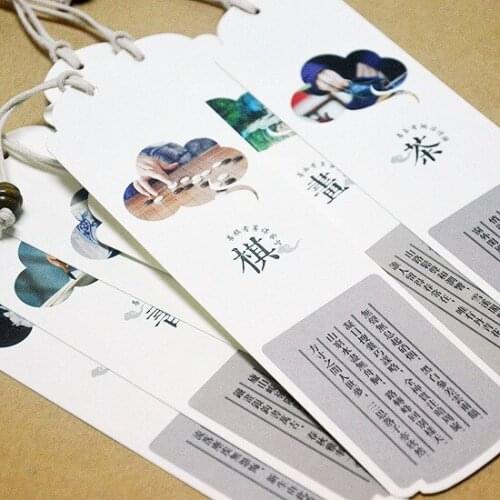 1pcs Traditional Chinese Baiya Paper Bookmarks 8/Set Primary and Secondary School Prizes Wholesale Overseas Gifts