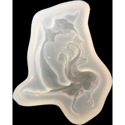 1pcs UV Resin Jewelry Liquid Silicone Mold Mermaid Shape Resin Charms Molds For DIY Intersperse Decorate Handmade Craft Jewelry