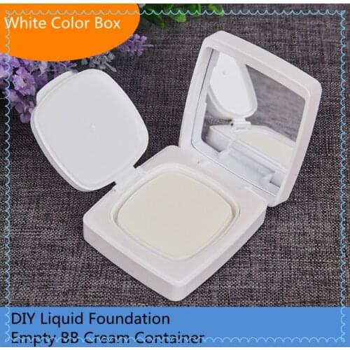 10pcs White BB Air Cushion Empty Box, DIY Liquid Foundation Empty BB Cream Container, Plastic Air Cushion CC Cream Container