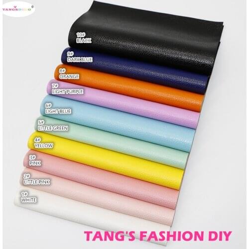 10PCS--20X22CM DIY Hair Bow Material Light Color DIY Embossed PU Synthetic Faux Leather