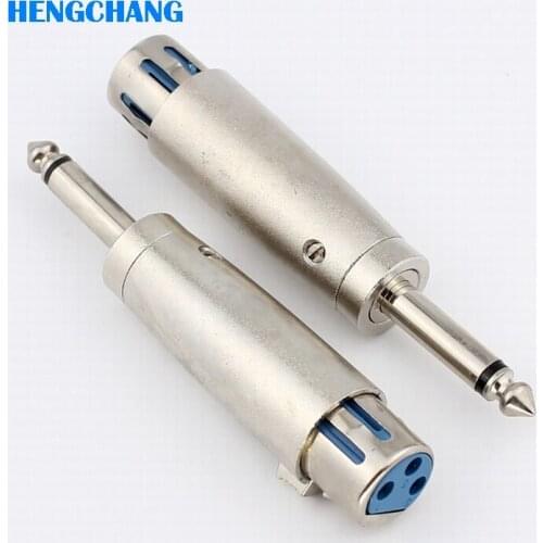 6.5mm mono plug to XLR conversion 6.35mm plug to XLR female adapter 1pcs