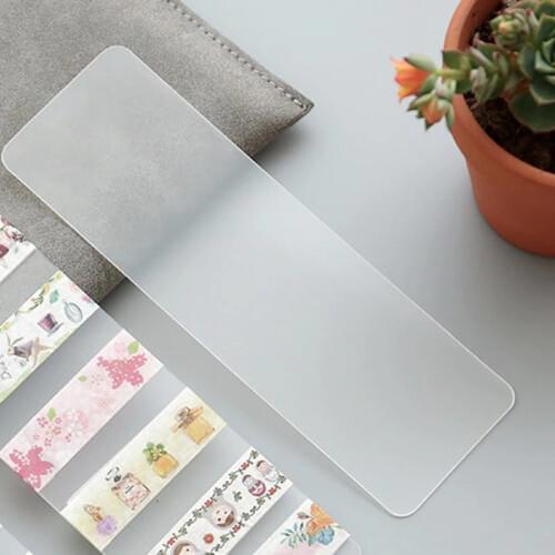 6 PCS/LOT Portable Transparent PVC Board Masking Tape Washi Tape Sheet Subpackage Plate Tape Package Planner Tool