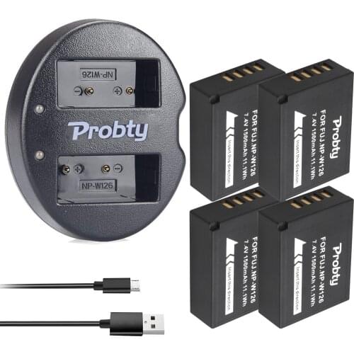 NP-W126 NPW126 NP-W126S Battery +Charger for Fujifilm X100F X-A10 X-A7 X-A5 X-A3 X-A2 X-A1 X-E2 X-E2S X-Pro1