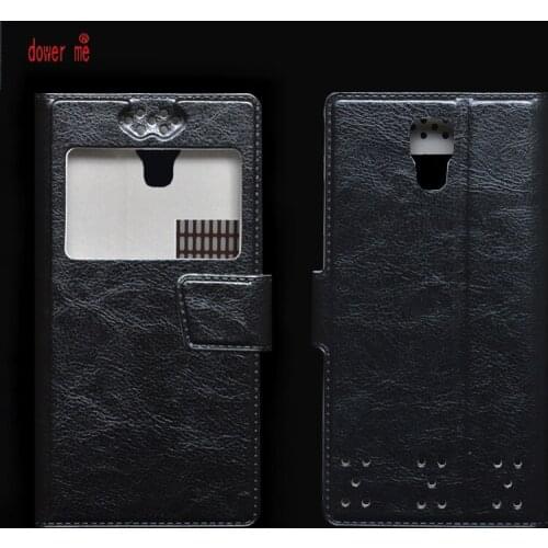 Dower me Hot Sale Single View Window Flip PU Leather Case Cover For DEXP Ixion MS650 Smart Phone