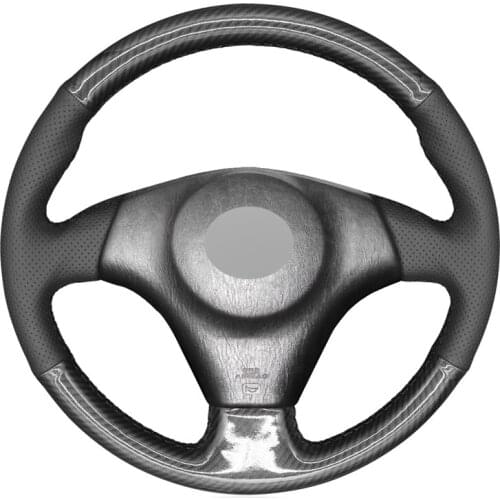 Black Carbon Fiber Leather No-slip Car Steering Wheel Cover for Toyota RAV4 Celica Matrix MR2 Supra Voltz Caldina MR-S Corolla