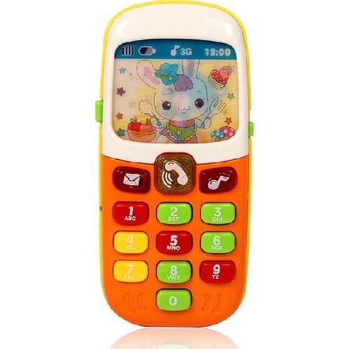 Children Simulation Electronic Mobile Phone with Music LED Educational Kids Toy
