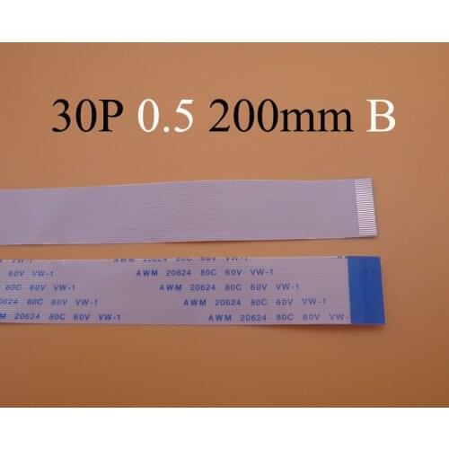100pcs New FFC FPC flat flexible cable 0.5mm pitch 30 pin 30pin Reverse Length 200mm Width 15.5mm Ribbon Flex Cable