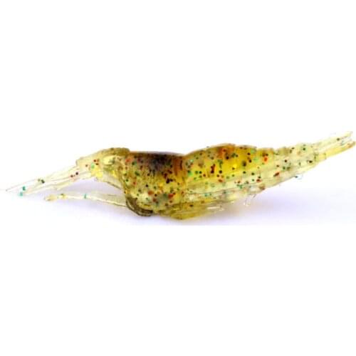 5pcs/pack Luminous Simulation Prawn Shrimp Fishing Lure Artificial Crawfish Soft Lure 4.8cm 7.5g/pack Carp Fishing Tackle