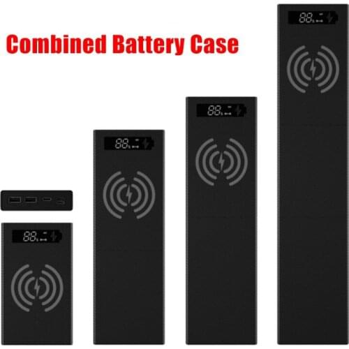 Spliced Combined DIY 18650 Battery Case Power Bank Shell Wireless Charging Box