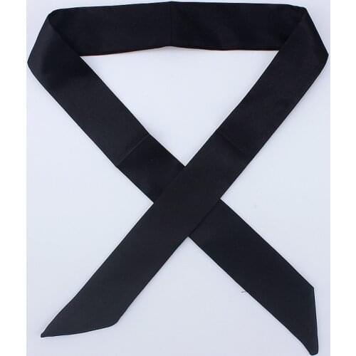 Luna&Dolphin Women Long Slim Small Scarf 100x4cm Solid Color Imitated Twill Silk Chiffon Bag Ribbon Headbands Girls Hair Tie