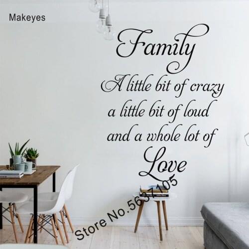 Makeyes Home Decor Family, Love Livingroom Decor Wall Sticker Art Wall Decors Wall Mural Q362