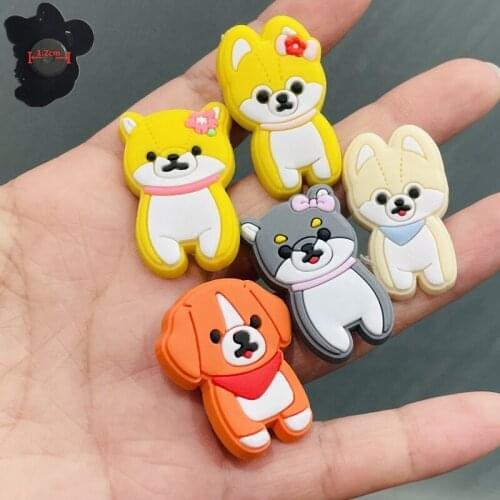 1PCS PVC Kawaii Cartoon Animals Fridge Magnetic Sticker Flower Colourful Dog Refrigerator Magnets Children Gifts Stationery Toys