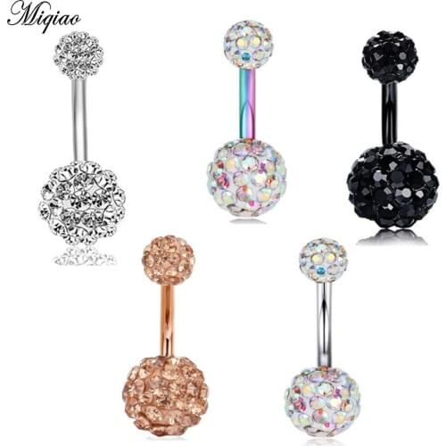 Miqiao Surgical Steel Belly Piercings Punk Hip Hop Navel Piercing Sexy Piercing Ear Piercings Body Piece Jewellery