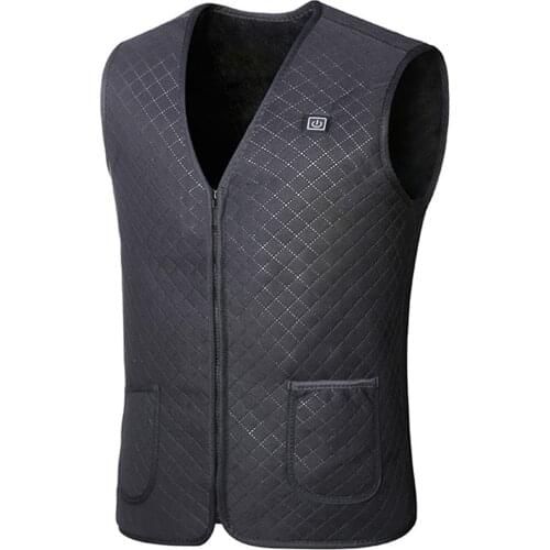 Men Winter Heating Vest Electric Heated Tank USB Charge Heated Coat Electric Heating Clothes Warm Crop Tops