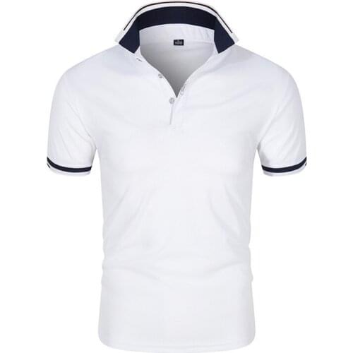The new 2021 letter printing color brand quality cotton polo men polo brand men haphazardly male clothing