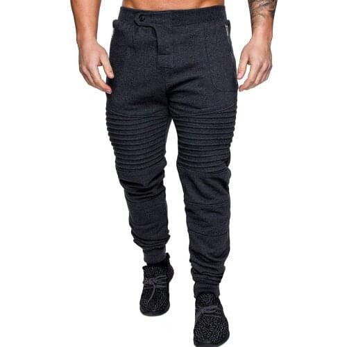 New Fashion Men Casual High Waist Skinny Pencil Pants Trousers Tracksuit Bottoms Black Gray