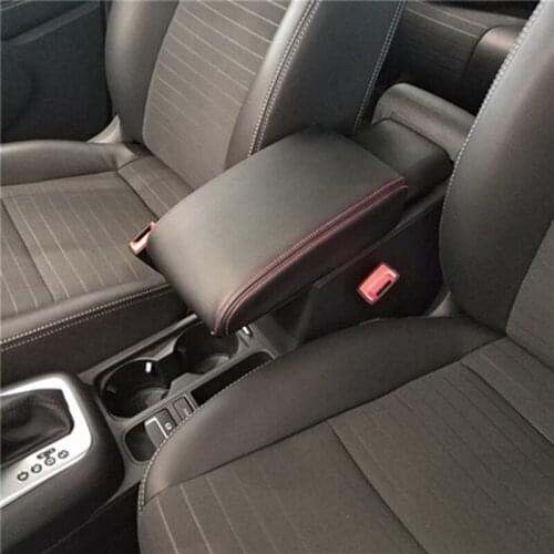 PU leather Car Armrest Box Cover Car Accessories For VW Volkswagen Tiguan MK1 2007-2014