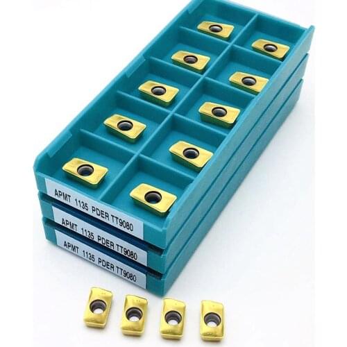 Turning blade APMT1135 PDER TT9080 carbide blade APMT1135 PDER milling cutter CNC tool notch cutting apmt 1135