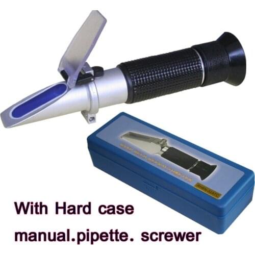 Alcohol refractometer 0-80% V/V Alcohol tester Wine refractometer RHV-80ATC with hard case
