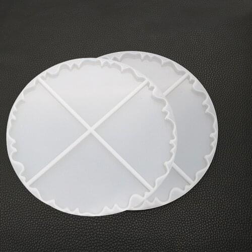 21CM Silicone Lace Circle Cup Tray UV Resin DIY Epoxy Mold Jewelry Accessories Transparent Coaster Decorative Craft