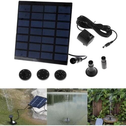 Solar Panel Powered Water Feature Plants Pump Garden Pool Pond Aquarium Fountain